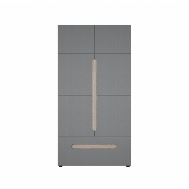Шкаф двухстворчатый с ящиком "Палермо-3" (Графит)