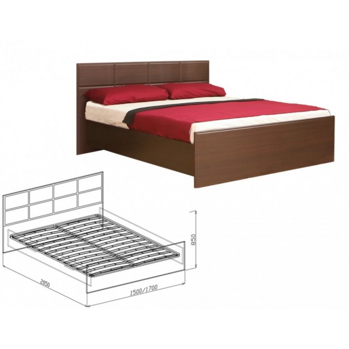 Кровать с основанием 1600мм "Палермо" (Союз-Мебель)