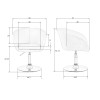 Кресло дизайнерское DOBRIN EDISON, мятный велюр (1922-8)