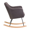 Кресло-качалка DOBRIN KIARA, серая ткань (LAR-106D-26)