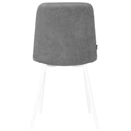 Стул обеденный DOBRIN CHILLY ROMBO, Серый Simple 33, основание белый