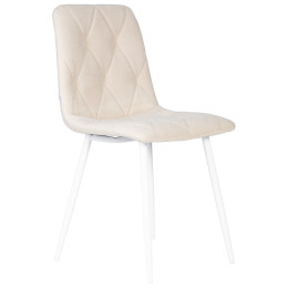 Стул обеденный DOBRIN CHILLY ROMBO, Бежевый Simple 44, основание белое