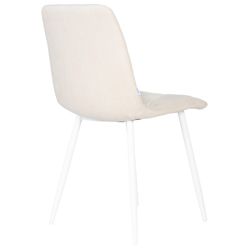 Стул обеденный DOBRIN CHILLY ROMBO, Бежевый Simple 44, основание белое