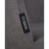 Стул обеденный DOBRIN ROBY, ЭМАЛЬ ЧЕРНЫЙ МУАР велюр Catania Stone