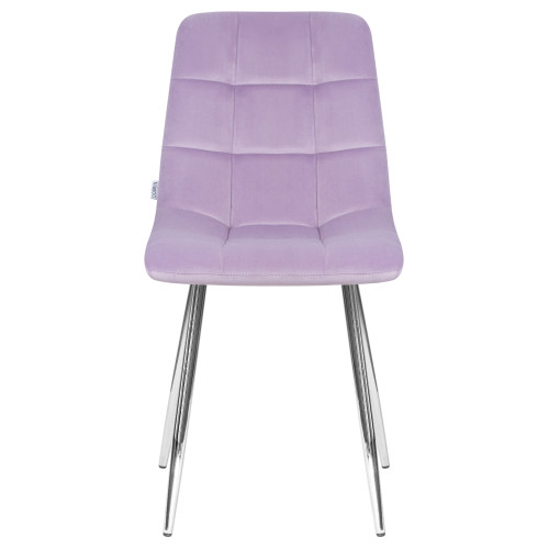 Стул обеденный DOBRIN ALEX, хром ножки, фиолетовый велюр (V108-49)