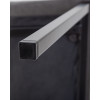Стул обеденный DOBRIN MARK, черные ножки, серая антрацитовая винтажная экокожа (RU-08)