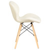 Набор 4 шт Стул обеденный DOBRIN BUTTERFLY, ножки светлый бук, цвет сиденья кремовый