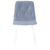 Набор 4 шт Стул обеденный DOBRIN CHILLY ROMBO, Серо-голубой Simple 26, основание белый
