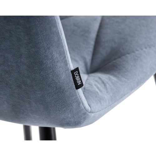 Набор 4 шт Стул обеденный DOBRIN CHILLY ROMBO, Серо-голубой Simple 26, основание черное