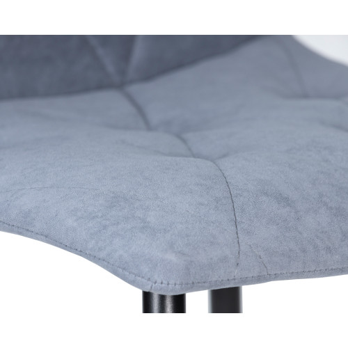 Набор 4 шт Стул обеденный DOBRIN CHILLY ROMBO, Серо-голубой Simple 26, основание черное