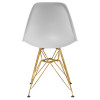 Набор 4 шт Стул обеденный DOBRIN DSR, ножки золотые, цвет светло-серый (GR-01)