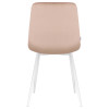 Стул обеденный DOBRIN ALEX, белые ножки, мокко велюр (V108-104),