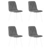 Набор 4 шт Стул обеденный DOBRIN CHILLY ROMBO, Серый Simple 33, основание белый