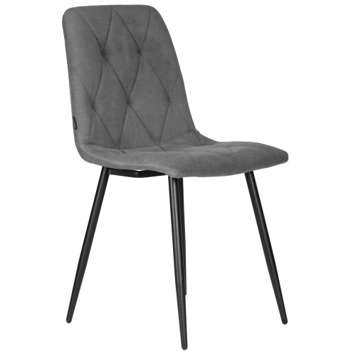 Набор 4 шт Стул обеденный DOBRIN CHILLY ROMBO, Серый Simple 33, основание черное
