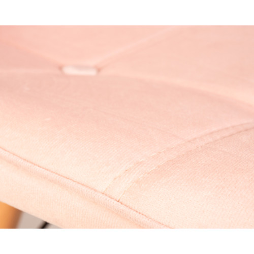 Стул обеденный DOBRIN BENNET, ножки светлый бук, пудрово-розовый велюр (HLR-39)