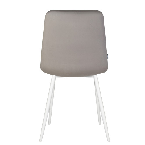 Стул обеденный DOBRIN CHILLY, Темно-серый Holland 18, основание белое