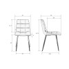 Стул обеденный DOBRIN ALEX, белые ножки, фиолетовый велюр (V108-49)