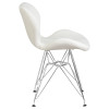 Стул обеденный DOBRIN BUTTERFLY CHROME, ножки хром, цвет белый