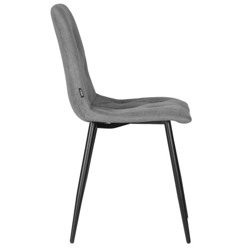Стул обеденный DOBRIN CHILLY ROMBO, Серый Simple 33, основание черное