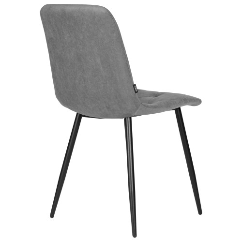 Стул обеденный DOBRIN CHILLY ROMBO, Серый Simple 33, основание черное