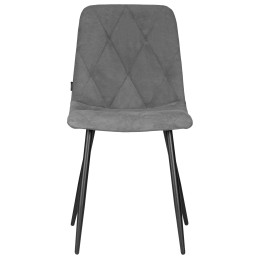 Стул обеденный DOBRIN CHILLY ROMBO, Серый Simple 33, основание черное