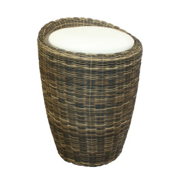 Табурет с местом для хранения LM-1100Rattan, кремовый