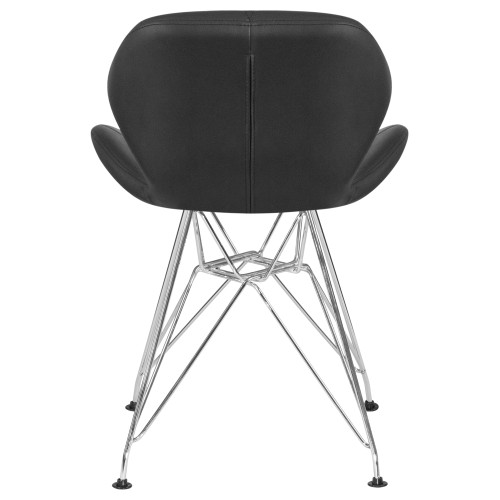 Стул обеденный DOBRIN BUTTERFLY CHROME, ножки хром, цвет чёрный