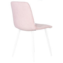 Стул обеденный DOBRIN CHILLY ROMBO, Розовый Simple 03, основание белый