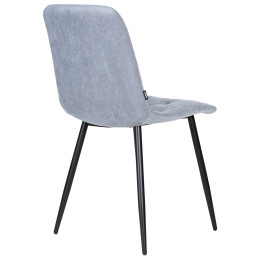 Стул обеденный DOBRIN CHILLY ROMBO, Серо-голубой Simple 26, основание черное