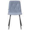 Стул обеденный DOBRIN CHILLY ROMBO, Серо-голубой Simple 26, основание черное