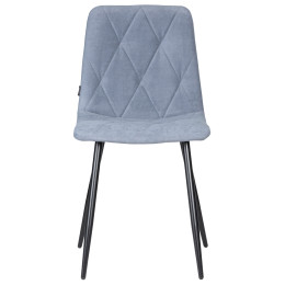 Стул обеденный DOBRIN CHILLY ROMBO, Серо-голубой Simple 26, основание черное