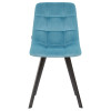 Стул обеденный DOBRIN ALEX SQUARE, черные матовые ножки, морской волны велюр (V108-57)