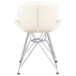 Стул обеденный DOBRIN BUTTERFLY CHROME, ножки хром, цвет кремовый