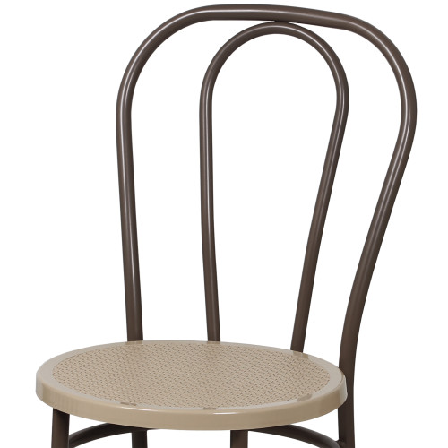 Стул Венский с пластиковым сиденьем СРП-075 (спинка две дуги)