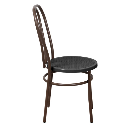 Стул Венский с пластиковым сиденьем СРП-075 (спинка две дуги)