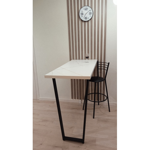 БАРНАЯ СТОЛЕШНИЦА 38 мм. Белый мрамор