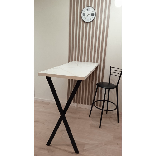 БАРНАЯ СТОЛЕШНИЦА 38 мм. Белый мрамор