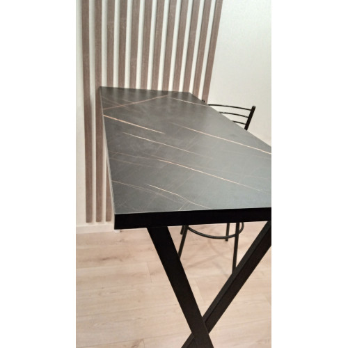 БАРНАЯ СТОЛЕШНИЦА 38 мм. Мрамор черный