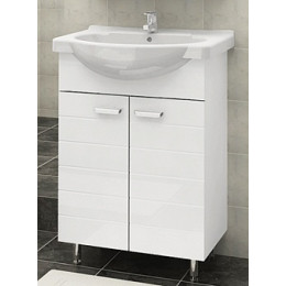 Тумба "Таис" под ум-ник "Элегия" 60 см на ножках белый каннелюр 16276