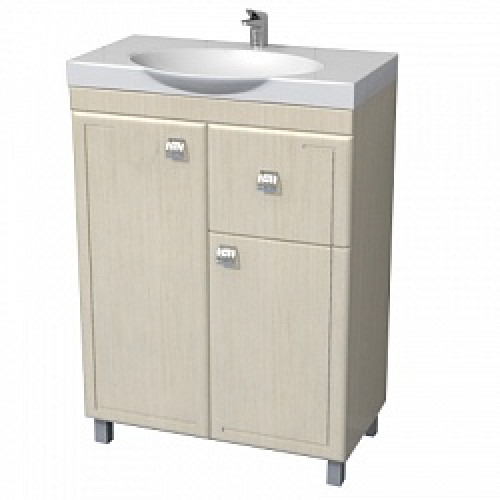 Тумба Толедо под ум-ник Infinity 65см, с 1-им ящиком, выбеленный дуб 27342