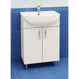 Тумба под ум-ник "Уют" 55 см на ножках белая 13551