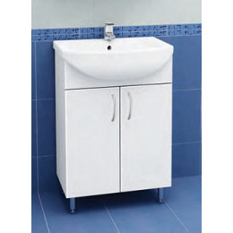 Тумба под ум-ник "Уют" 60 см на ножках белая 14136