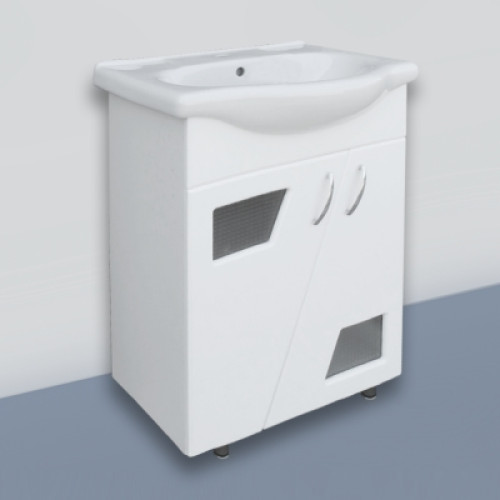 Тумба Нико 60 с умывальником Элегия (Киров) со стеклом