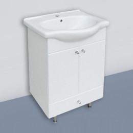 Тумба "Надежда 60" с  умывальником "Элегия" с ящиком