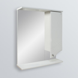 Зеркало "Виола 50"  правое/белый, со шкафчиком