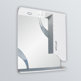 Зеркало "Лео 65"  с подсветкой (правое) со шкафчиком