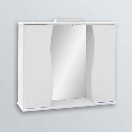 Зеркало Волна 85  с 2 шкафчиками