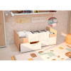 Кровать с бортиком и ящиками Умка