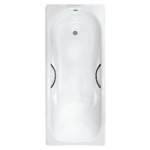 Ванна чугунная эмалир.1,7х0.75 Сибирячка У + ручки хром, б/сиф.