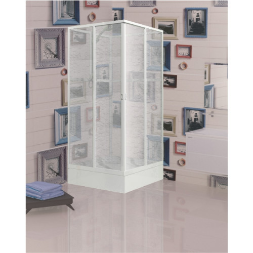 Уголок душевой  2-стенки, квадрат (ударопрочный поликарбонат) 900*900*1770